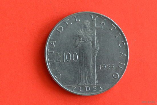 Ватикан 100 лир 1957 с 1 руб