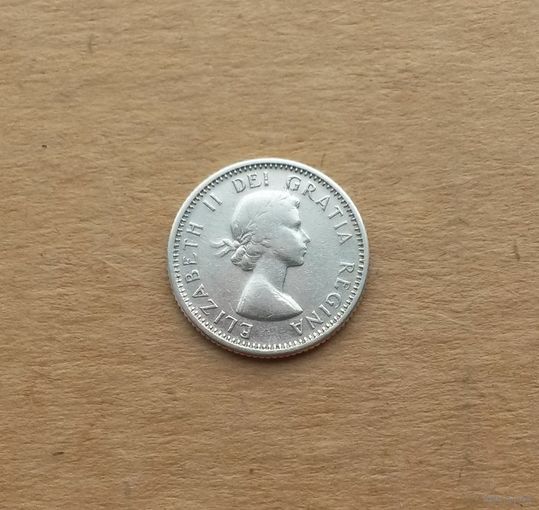 Канада, 10 центов 1958 г., серебро 0.800, Елизавета II (1952-2022)