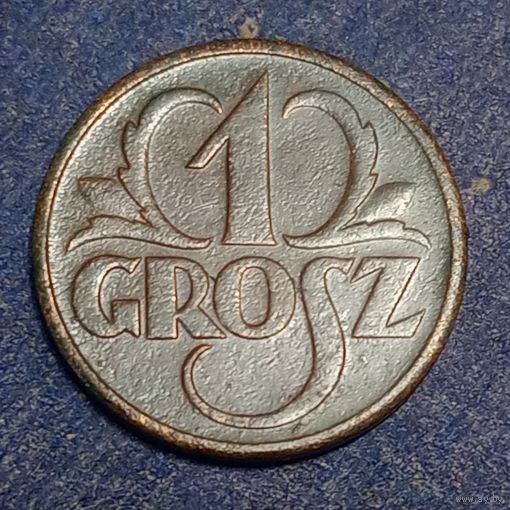 Польша 1 грош 1938 г. Неплохой сохран!
