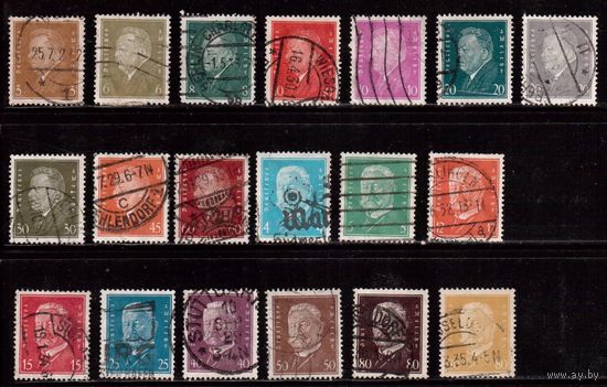 Германия(Рейх)-1928-1932,(Мих.410-522,436-437,464,465-4 66) гаш. , Стандарт, Президенты(полная серия)(2)