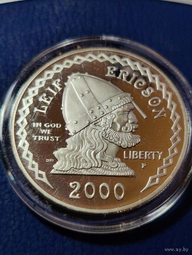 1 доллар США 2000г. Серебро.