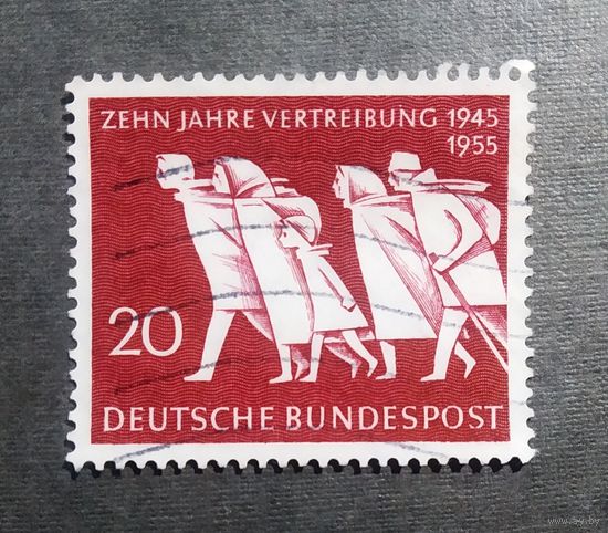 Марка Германия 1955 год 20-летие депортации немцев