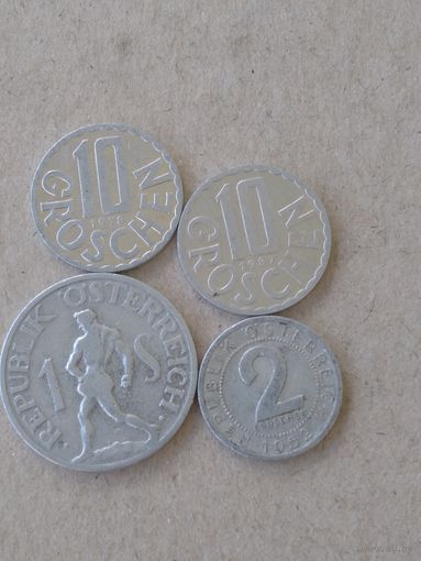 Австрия. 4 Монеты.