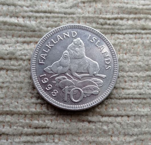 Werty71 Фолклендские острова 10 пенсов 1998 Фолкленды