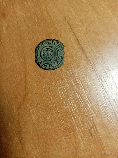 Монета солид Кристины 1652 года ливония