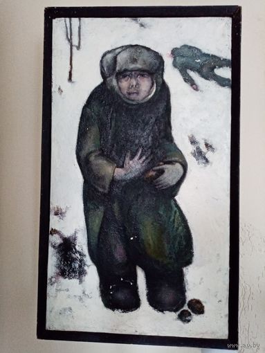 Веремьев И. "Военное детство", 70-е, 52х87см холст масло, торг