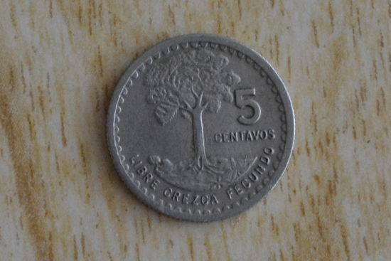 Гватемала 5 сентаво 1975