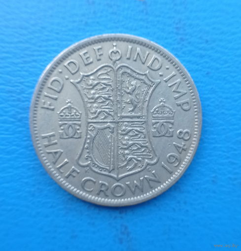 Великобритания 1/2 кроны 1948 год Король Георг VI с надписью IND: IMP: