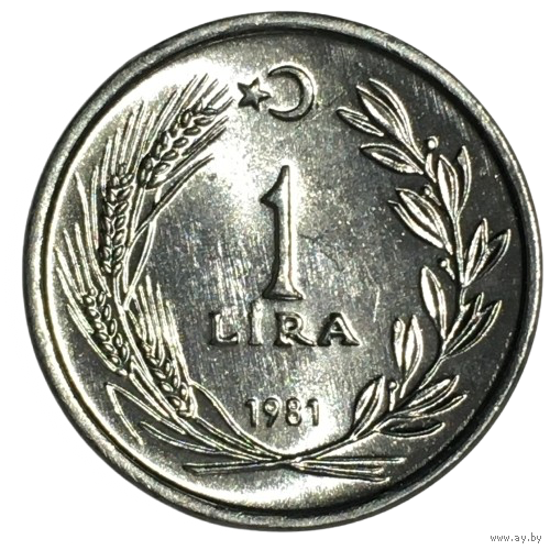 Турция 1 лира, 1981 [UNC]