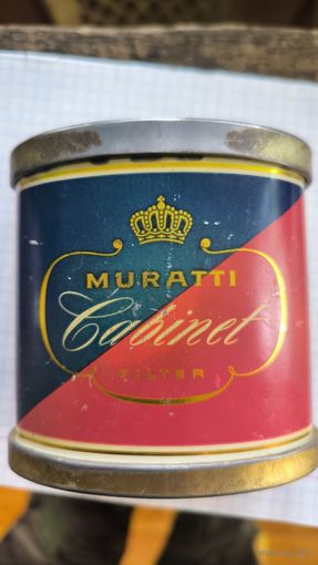 Антикварная жестяная банка для сигарет Германия 1960 год
