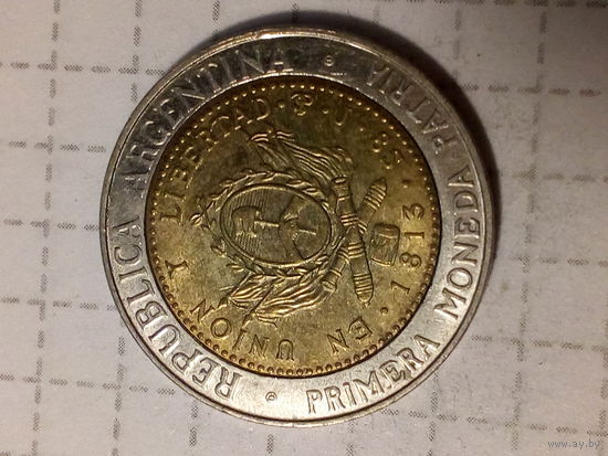 1 песо Аргентина 2009 год.