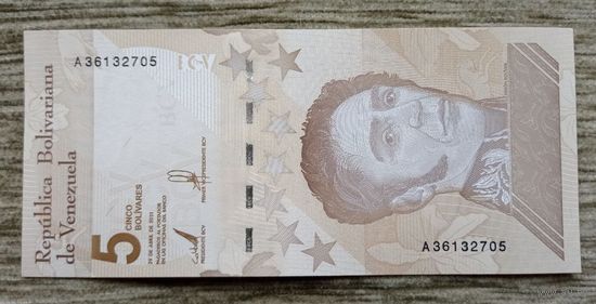Werty71 Венесуэла 5 Боливаров 2021 UNC банкнота