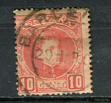 Испания (Королевство) - 1901 - Король Испании Альфонсо XIII - 10C - [Mi.208] - 1 марка. Гашеная.  (Лот 29Fu)-T25P7
