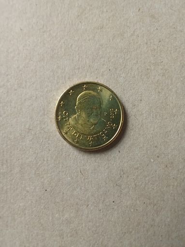 Ватикан 50 евроцентов 2012 г. Без обращения!!!