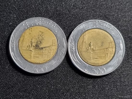 Италия 500 лир 1995 1988
