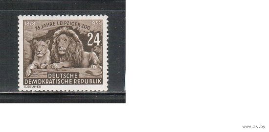 ГДР-1953,(Мих.397)   *  , Зоопарк, Фауна (одиночка)