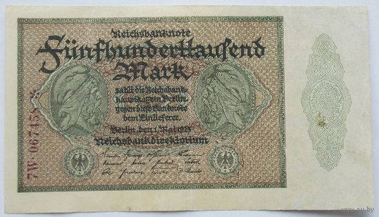 Германия 500000 марок 1923 1-го Мая Частный тип.