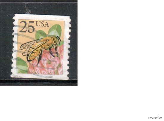 США-1988, (Мих.2003),  гаш., Стандарт, Фауна, Пчелы (одиночка)
