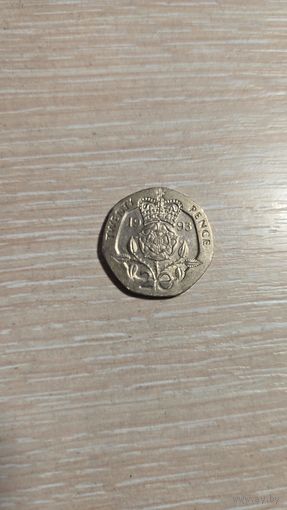 20 пенсов 1993 Великобритания