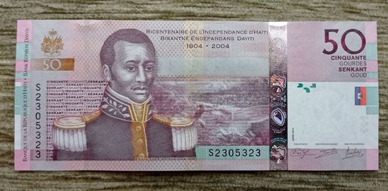 Werty71 Гаити 50 гурдов 2014 год UNC банкнота памятная 200 лет независимости Гаити