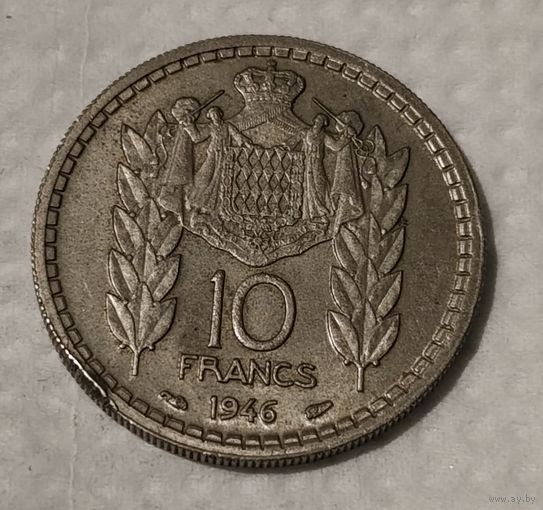 Монако 10 франков, 1946 (14-8-23)