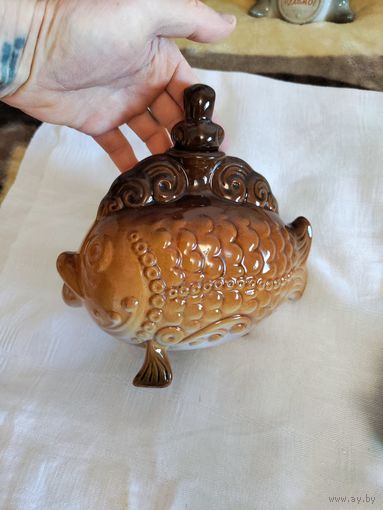 Статуэтка керамика рыбка штоф