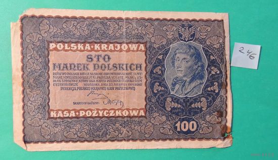 100 марок польских, 1919 г.