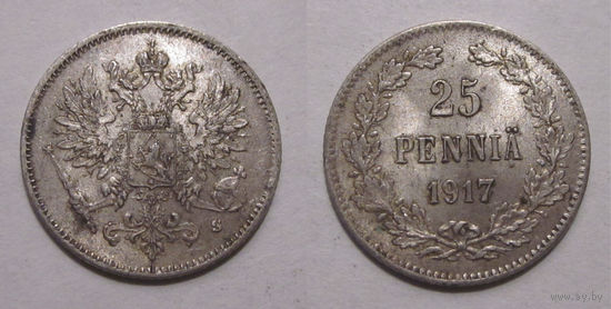 25 пенни 1917 UNC (с коронами)