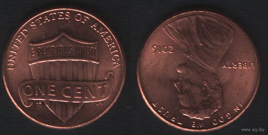 США km468 1 цент 2016 год (-) (_4 ТОРГ ЛЮБОЙ