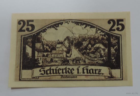 25 пфеннигов (нотгельды) 1921 г. Германия.