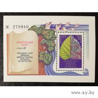 Марка СССР 1984 год. 5581. Охрана окружающей среды  1номерной блок