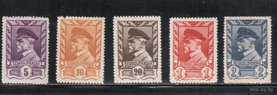Чехословакия-1945,(Мих.433-438)  **/*   , Стандарт, Президент Масарик