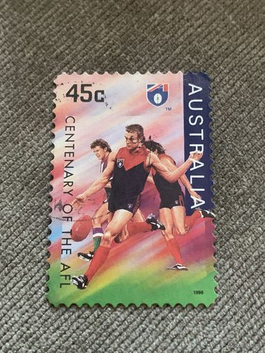 Австралия 1996. 100 летие AFL. Австралийский футбол. Марка из серии