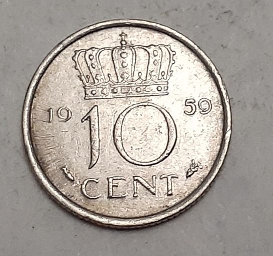 Нидерланды 10 центов, 1959 (14-11-26)