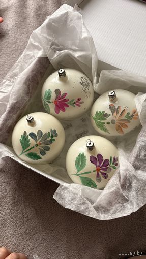 Елочные игрушки ссср шар 2 штуки