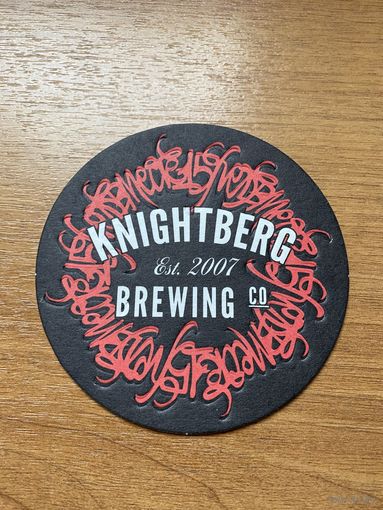 Подставка под пиво "Knightberg Brewery" /Санкт-Петербург, Россия/ No 1