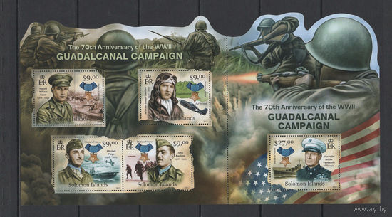 Соломоновы острова /Solomon Islands 2012** Милитария  Вторая Мировая Война Mi#1526-1530
