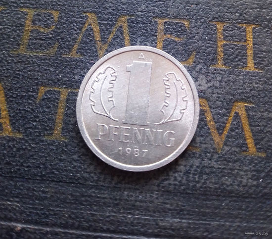 1 пфенниг 1987 (A) Германия ГДР #02 UNC