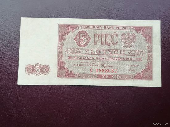 Польша 5 злотых 1948