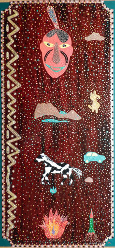 Америка (1), акрил, бумага, 2007, Котов Олег