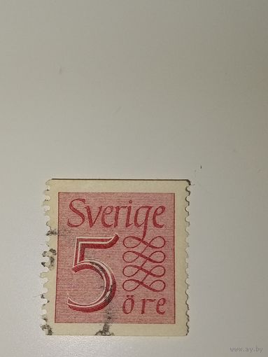 Марка Швеция 1951 год почтовая марка Швеции номиналом 5 эре.