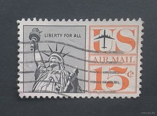 США 1967 Статуя Свободы (1875 г.)Авиация | Мировое наследие ЮНЕСКО | Памятники, монументы | Самолеты | Статуи | Факелы