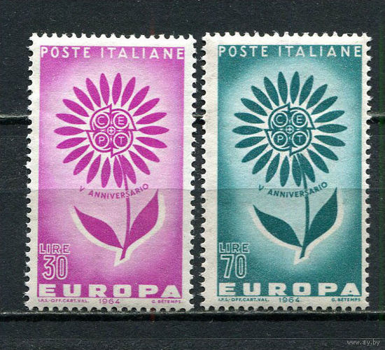 Италия - 1964 - Европа (C.E.P.T.) - Цветок - [Mi. 1164-1165] - полная серия - 2 марки. MNH.  (Лот 39Gt)-T41P57