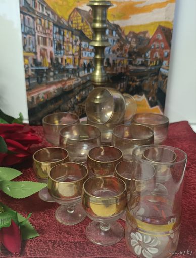 Набор рюмок времён СССР.