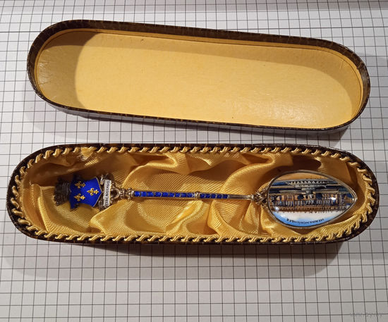 Ложечка  памятная чайная серебро 800
