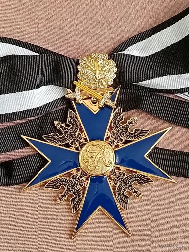 Знак Германия Пруссия Орден Чёрного Орла с дубовыми листьями, мечами и бриллиантами Реплика