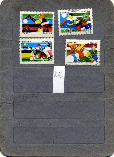 БРАЗИЛИЯ, 1988, ФУТБОЛ, серия 4м гашен