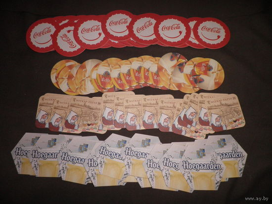 Подставки,бирдекели 80 шт.Новые!С рубля.