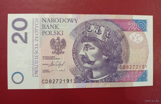 Польша. 20 злотых 2016 года, серия CD. UNC. Торг