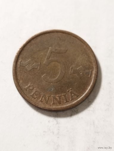 Финляндия 5 пенни 1972